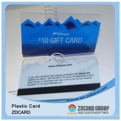 Transparent PVC Cards for Medicine Members/Plastic Magnetic Stripe Cardspvc Bar Code Cards